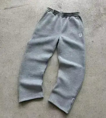 American street straight trousers high street washed distressed straight trousers for couples fashionable casual sports trousers