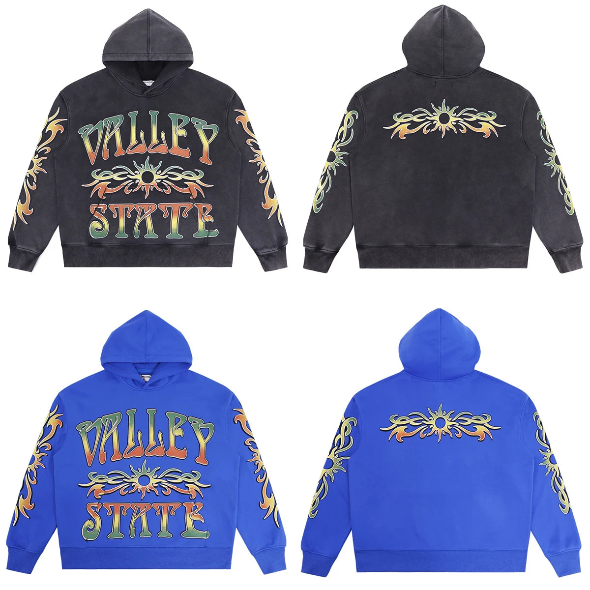 New Fashion Autumn Graffiti Letter Print Terry Hooded Hoodies for Men and Women Pullover Hip Hop Loose Cotton Sweatshirts