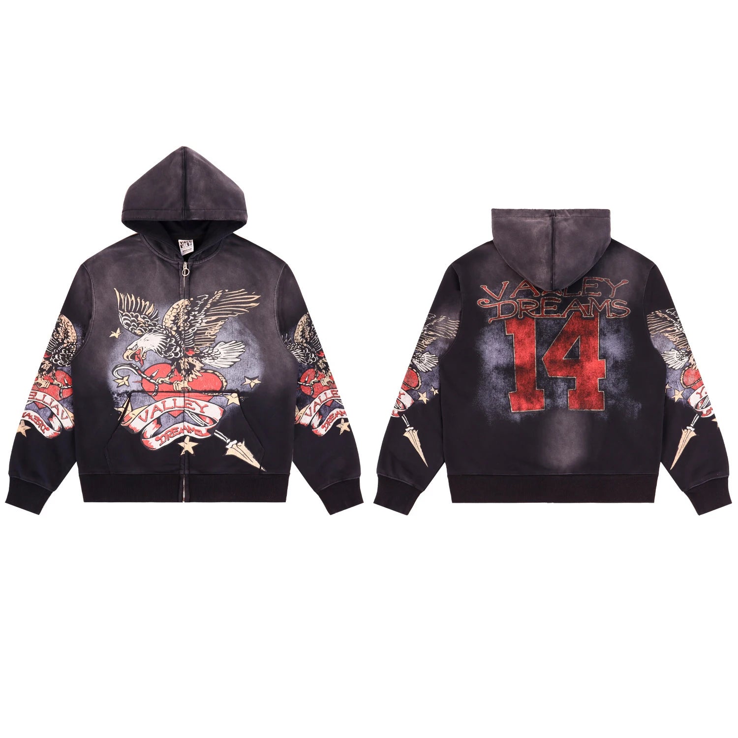 New Fashion Autumn Graffiti Letter Print Terry Hooded Hoodies for Men and Women Pullover Hip Hop Loose Cotton Sweatshirts