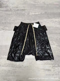 High Street RO Pants Men's Dual Ring Wax Face Casual Seven Quarter Shorts  Brushed Wax Fixed Color Workwear Casual Pants
