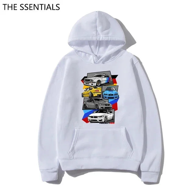 Classic E30 E46 E92 F80 M3 E36 Hoodies Fashion Men Graphic Initial D Hoodie Unisex Hip Hop Pullover Sweatshirt Car Graphic Hoody