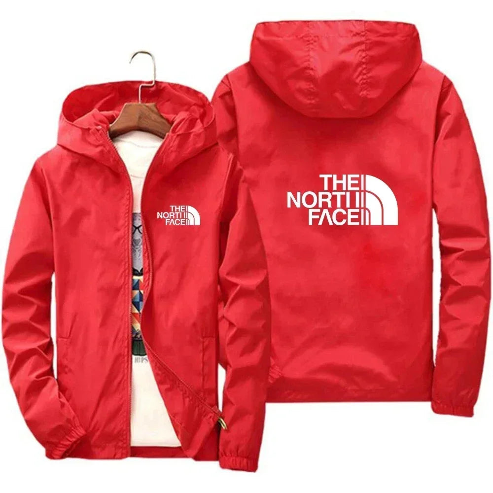 2026 New European and American Men's Fashion Jacket, Windproof and Waterproof Zipper Hooded Overcoat, Spring and Winter Outdoor
