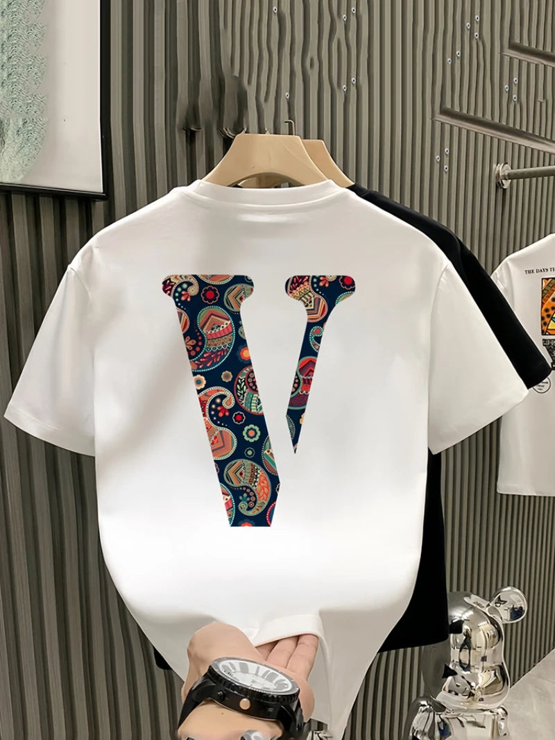 2026 Summer Men's Short-Sleeved Fashion New Product - Multi-purpose Cool Youthful Casual Round-neck Fun Print Cotton T-Shirt Top