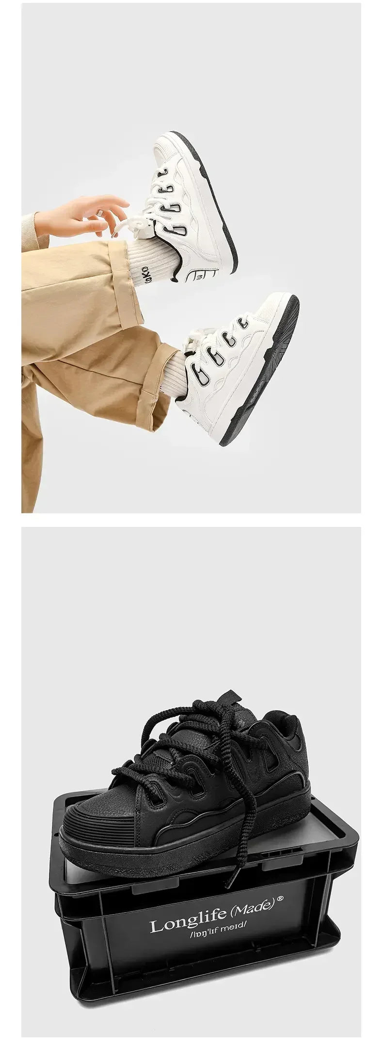 Trendy men's shoes, outdoor sports new thick-soled breathable casual shoes, non-slip and comfortable running shoes, tennis shoes