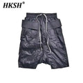 HKSH Spring Summer New Thin Knee Length Pants Youth High Street Fashion Shorts Men Ins Tide Chic Dark Niche Design Capris HK0825