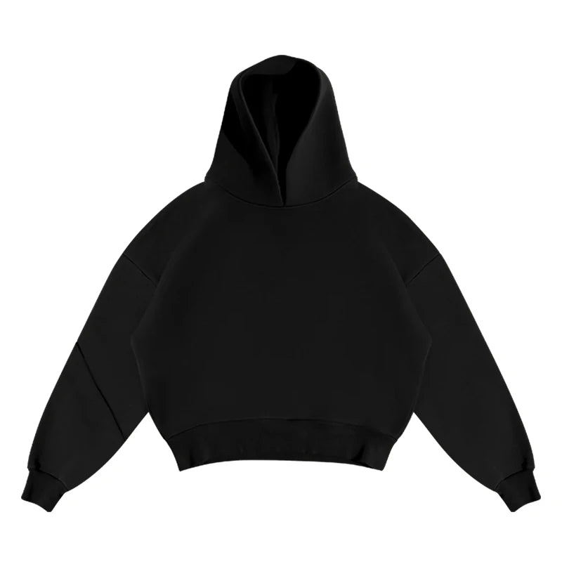 Hoodies Men Solid Color Autumn And Winter Gothic Casual Fashion Pullovers Loose Hip Hop Sweatshirt Long Sleeve Commuting Routine