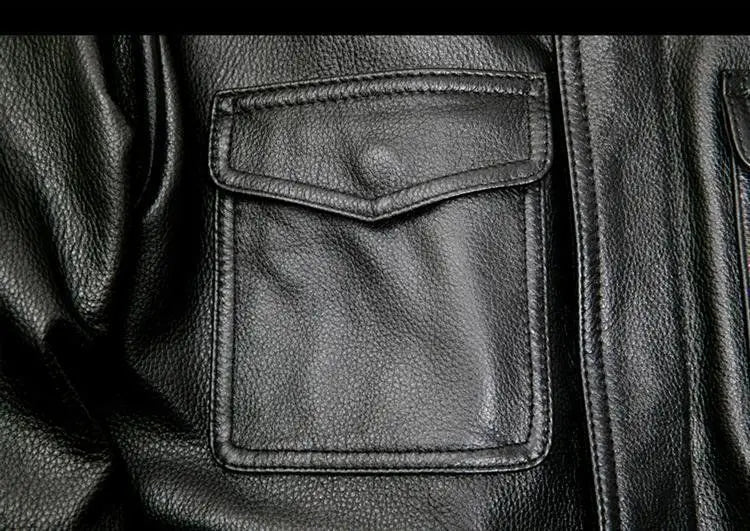 Europe and America Fashion Men Solid Color Simple Basic Casual Trendy Turn-down Collar Long Sleeve Faux Leather Coats Male Tops