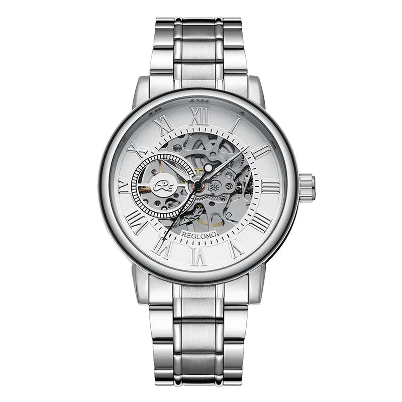 Watches, fully automatic mechanical watches, foreign trade watches for men, men's through-the-bottom hollow mechanical watches