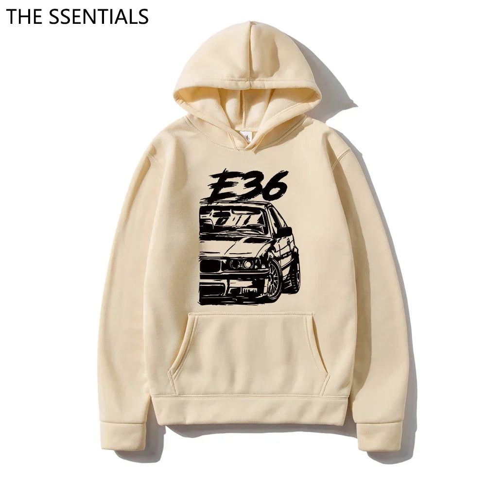 Classic E30 E46 E92 F80 M3 E36 Hoodies Fashion Men Graphic Initial D Hoodie Unisex Hip Hop Pullover Sweatshirt Car Graphic Hoody