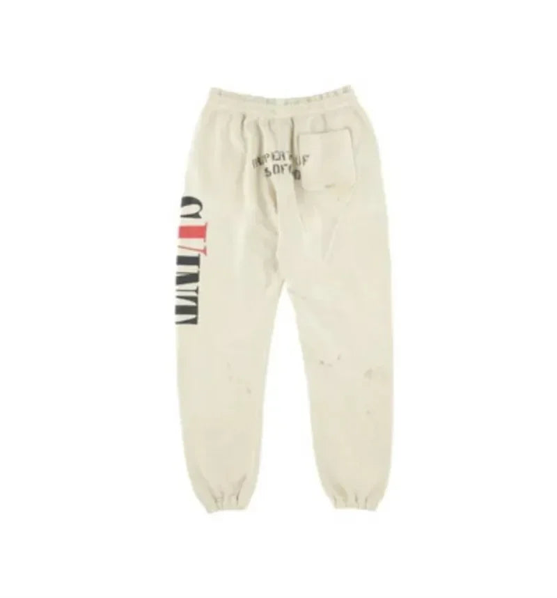 Sanskrit Printing Apricot Saint Sweatpants Men Women Jogger Drawstring Pants