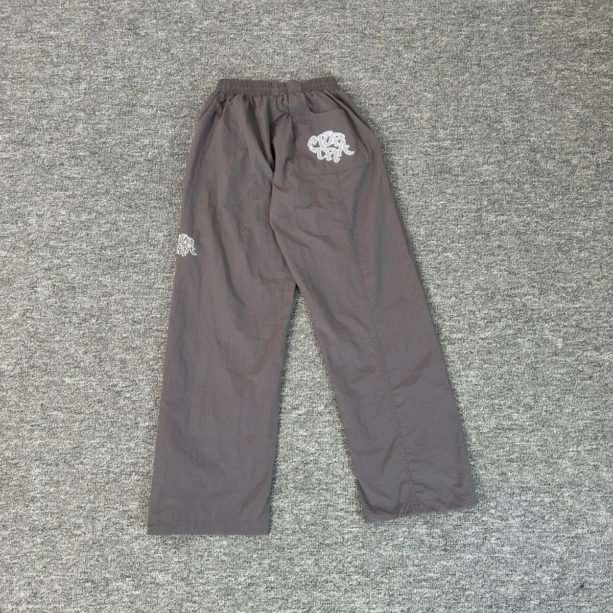 Embroidery Mertra Elastic Waist Inside Mesh Patchwork Drawstring Sweatpants Pants High Quality Vintage Jogger Trousers