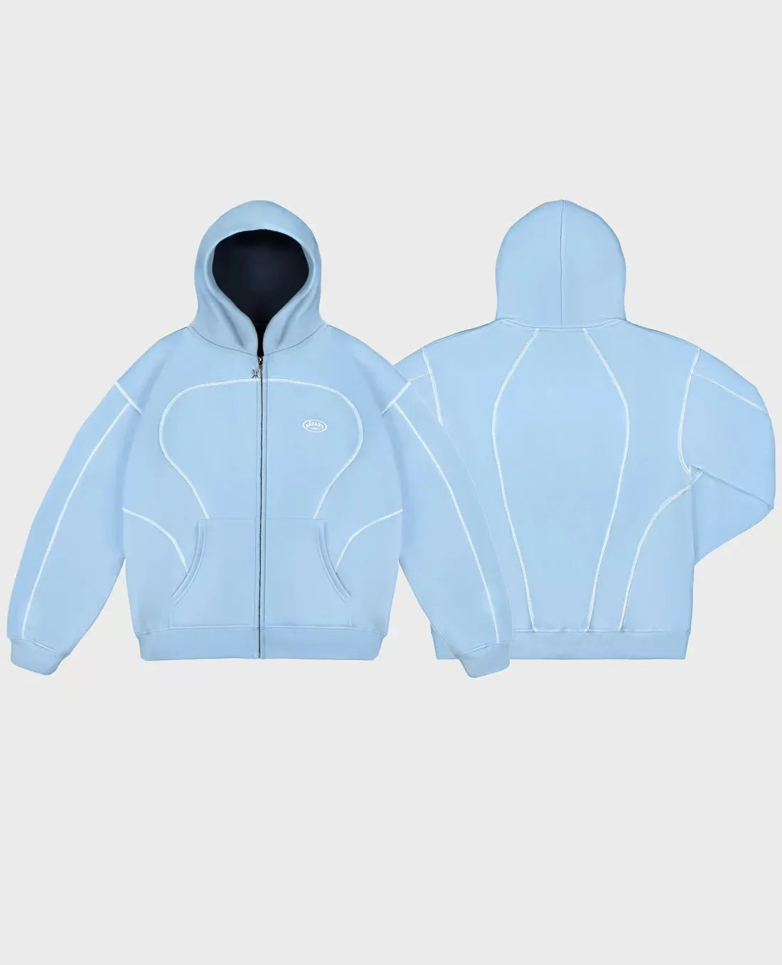 European and American fashion brand top personality line men hoodie high street trend casual sports suit couple loose clothing