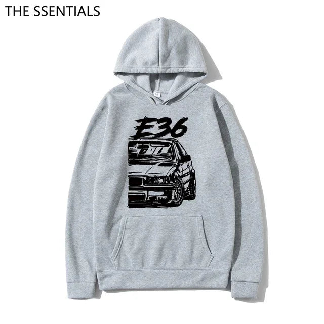 Classic E30 E46 E92 F80 M3 E36 Hoodies Fashion Men Graphic Initial D Hoodie Unisex Hip Hop Pullover Sweatshirt Car Graphic Hoody