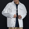Men's Denim Jacket Autumn Male Jean Coats Black Cargo Big Size Menswear Korea High Quality Trendy Large Fast Delvery Outwear Y2k