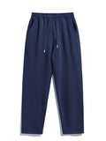 2026 New Cross-Border Autumn/Winter Cargo Pants, Solid Color, High Waist, Slimming Design, Pockets, Straight Leg, Wide Leg, Loos