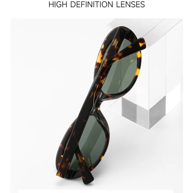 2026 Acetate Black Sunglasses Women Cat Eye Glasses Woman Oval UV400 Eyeglasses Men Most Popular Travel Outdooor Eyewear 147mm