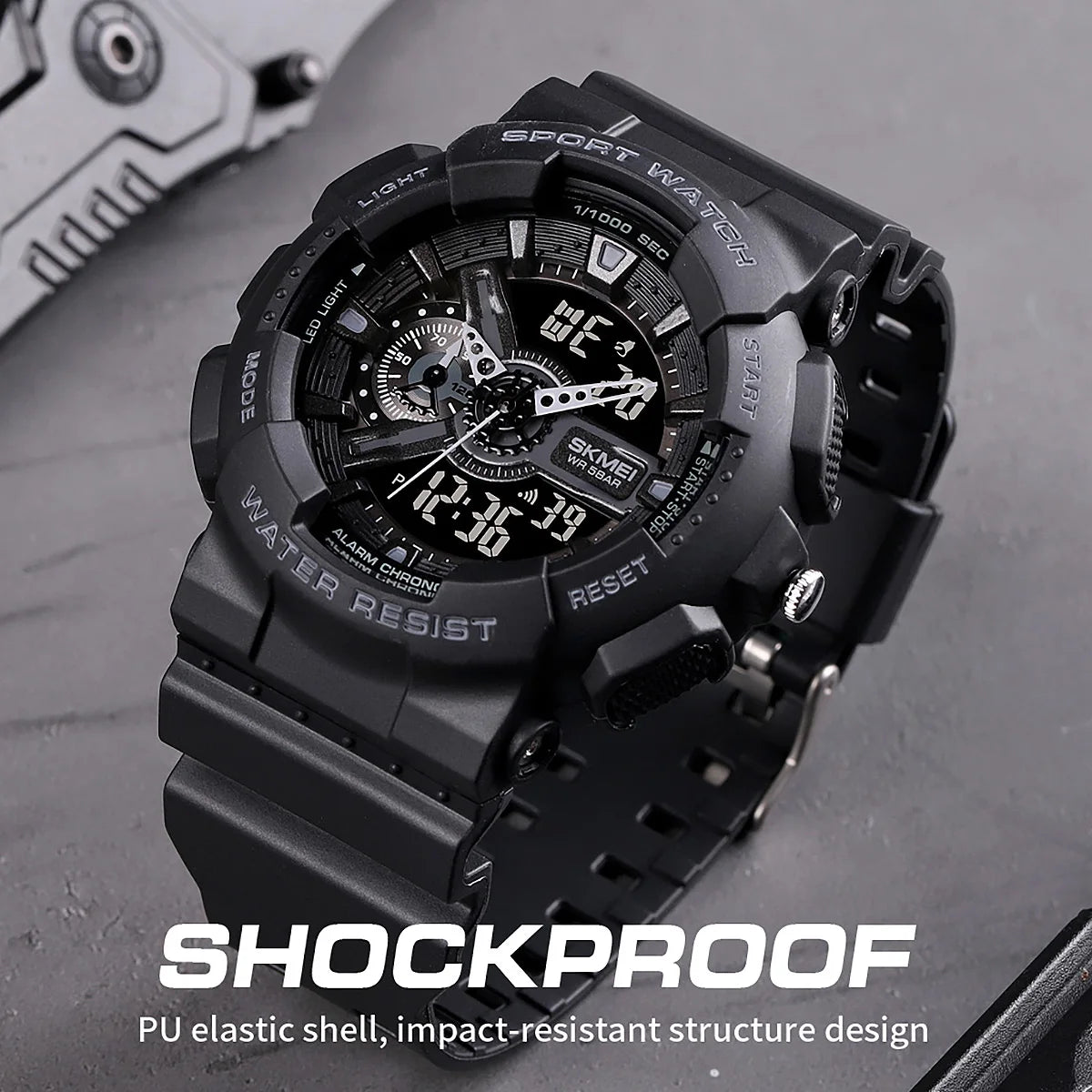 SKMEI 1688 LED Light Digital Electronic Watches Men Women Business Quartz Watch Waterproof Alarm Clock Wristwatch Horloges