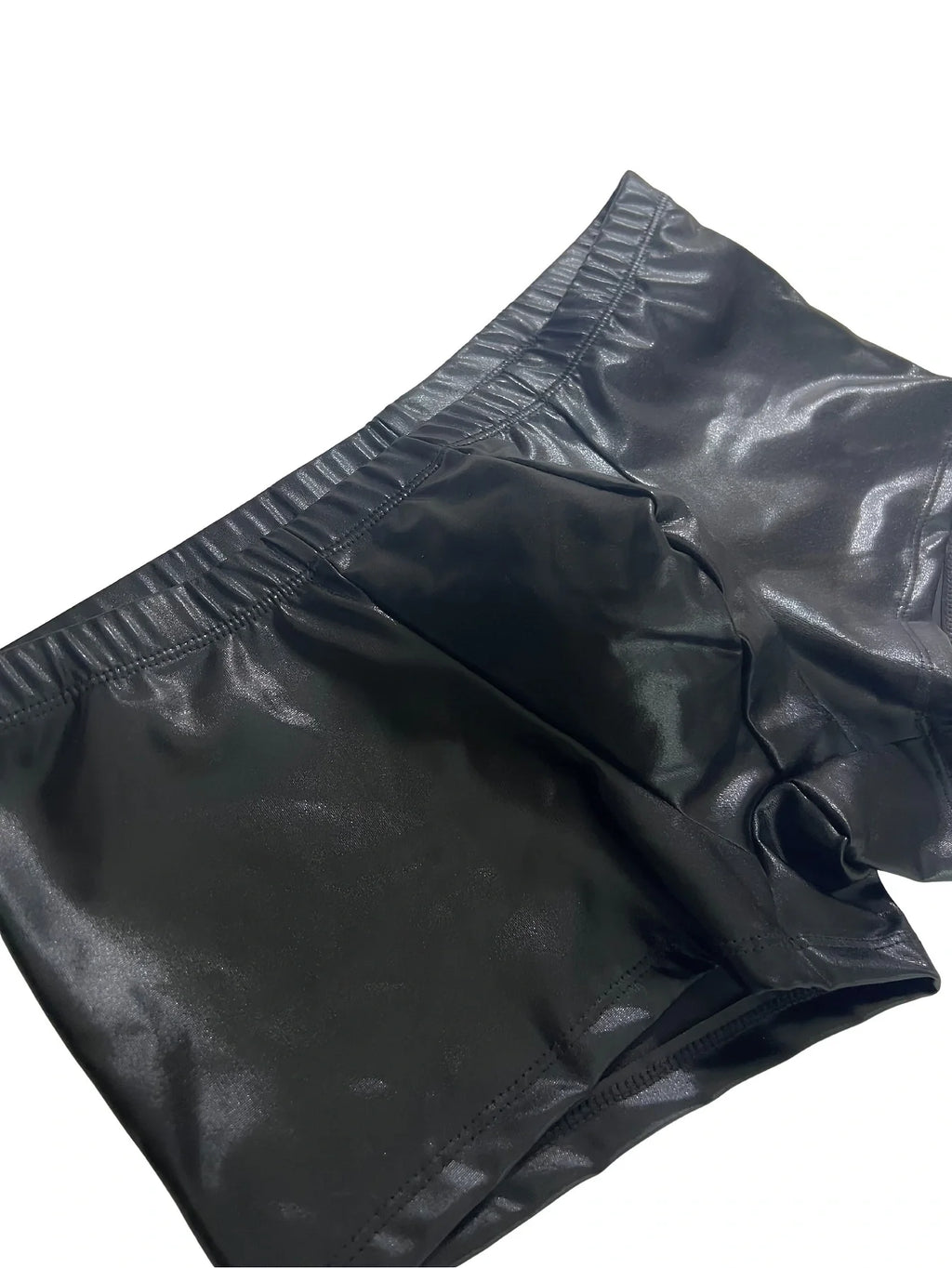 1pc men's PU leather flat corner shorts, sexy, suitable for dress up parties, adult novelty, nightclub parties, sweet gifts