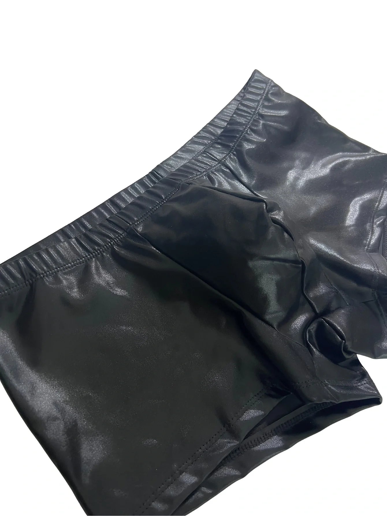 1pc men's PU leather flat corner shorts, sexy, suitable for dress up parties, adult novelty, nightclub parties, sweet gifts