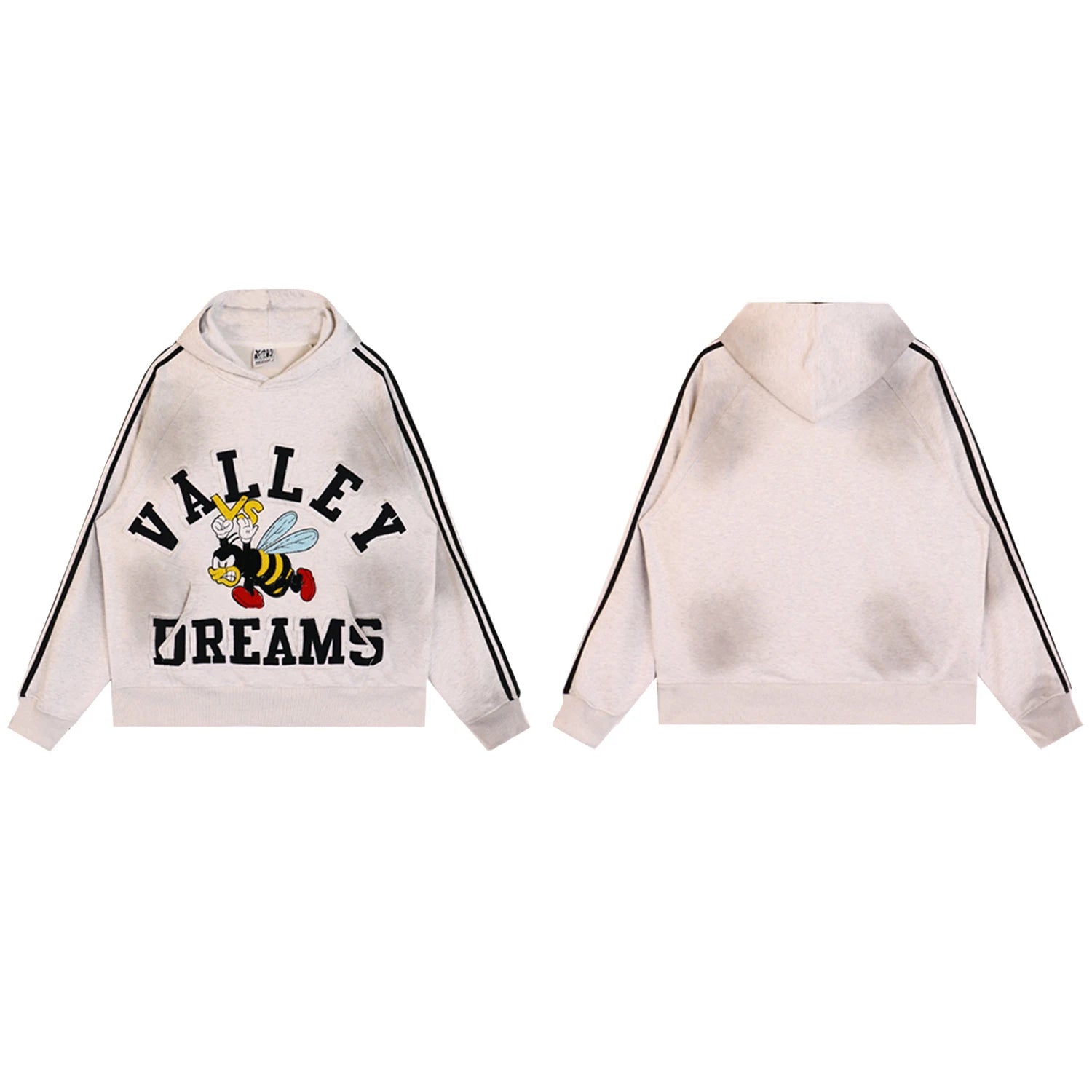 New Fashion Autumn Graffiti Letter Print Terry Hooded Hoodies for Men and Women Pullover Hip Hop Loose Cotton Sweatshirts