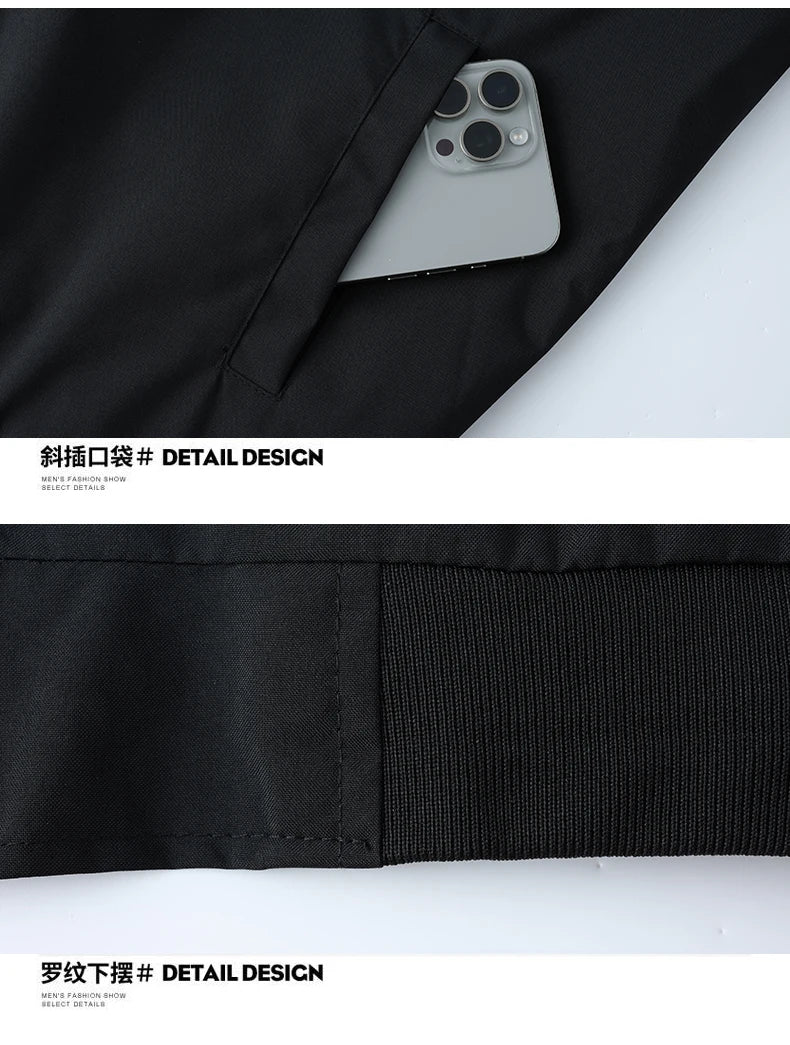 Mens Jacket Spring Autumn Outdoor Sports Casual Coats Men Waterproof Breathable Men Clothing Bomber Jacket Men Varsity Jacket