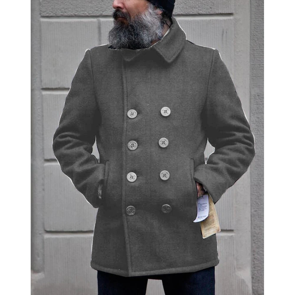 Man Jackets for Men  Autumn and Winter Woolen High-quality Hot-selling Jacket Business Casual Double-breasted Jacket Clothes
