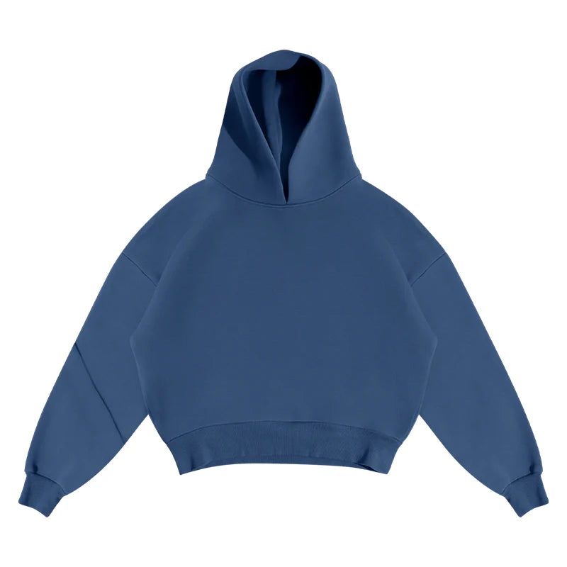 Hoodies Men Solid Color Autumn And Winter Gothic Casual Fashion Pullovers Loose Hip Hop Sweatshirt Long Sleeve Commuting Routine