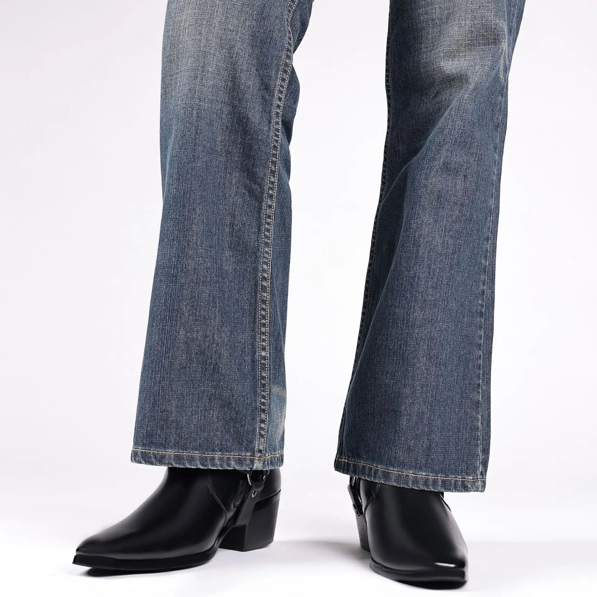 Men's leather shoes, British sleeve, retro handcrafted high-top business leather boots