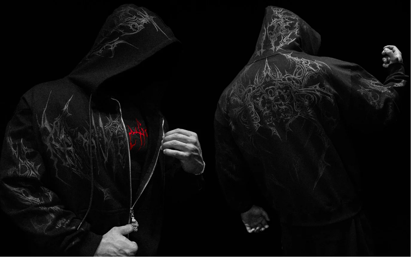 Men Women Y2K Gothic Grunge Hoodie Vintage Distressed Art Graphic Sweatshirt Oversize Streetwear Hip Hop Darkwear Pullover US