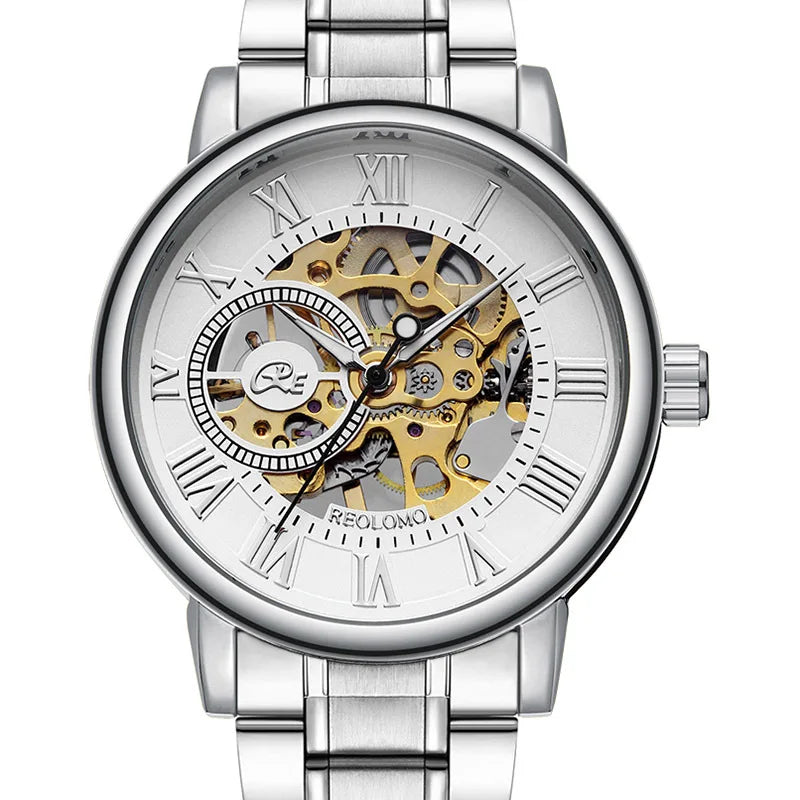 Watches, fully automatic mechanical watches, foreign trade watches for men, men's through-the-bottom hollow mechanical watches