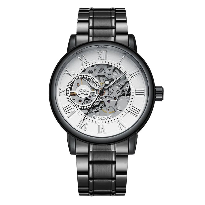 Watches, fully automatic mechanical watches, foreign trade watches for men, men's through-the-bottom hollow mechanical watches