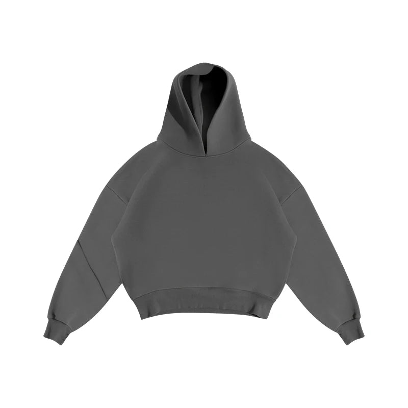 Hoodies Men Solid Color Autumn And Winter Gothic Casual Fashion Pullovers Loose Hip Hop Sweatshirt Long Sleeve Commuting Routine
