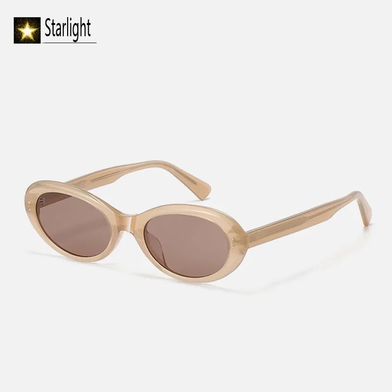 2026 Acetate Black Sunglasses Women Cat Eye Glasses Woman Oval UV400 Eyeglasses Men Most Popular Travel Outdooor Eyewear 147mm