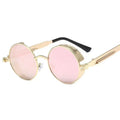 Retro Punk Sunglasses Round Anti Reflective Sun Glasses Men and Women Driving UV Protection Glasses UV400 Eyewear