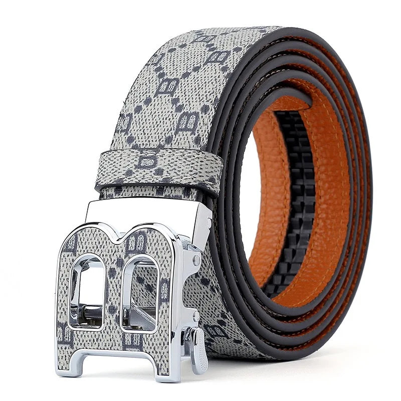 2025 Wide 34mm Business Men's Belt Luxury Brand Alloy Metal Buckle Designer Canvas Leather Belts men Waist Strap Belts for Jeans