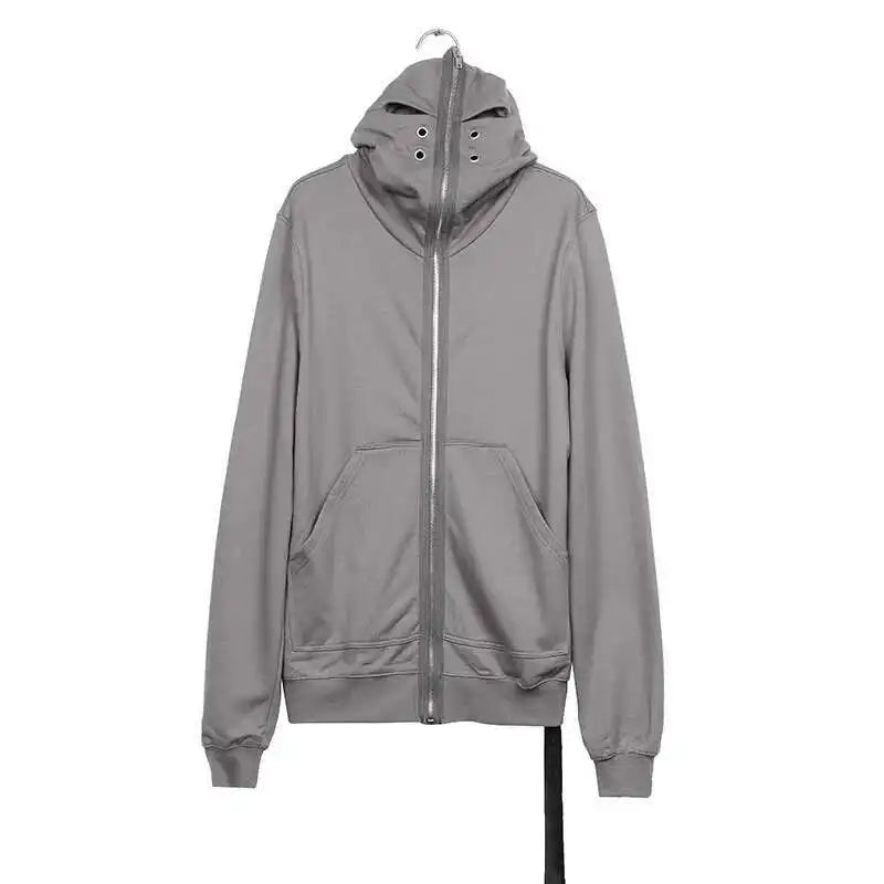 HKSH Spring Autumn New Men's RO Style Shark Hat Chic 4 Eyes Zipper Hooded Fashion Coat Dark Punk Hoodies Tide Sweatshirt HK0967