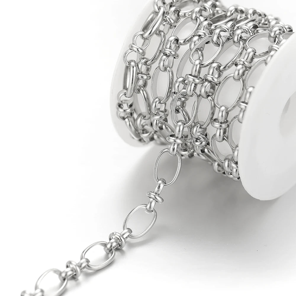 1 Meter Stainless Steel Handmade Punk Chains DIY Hip Hop Women Men Necklaces Findings Bracelets Jewelry Making Accessories