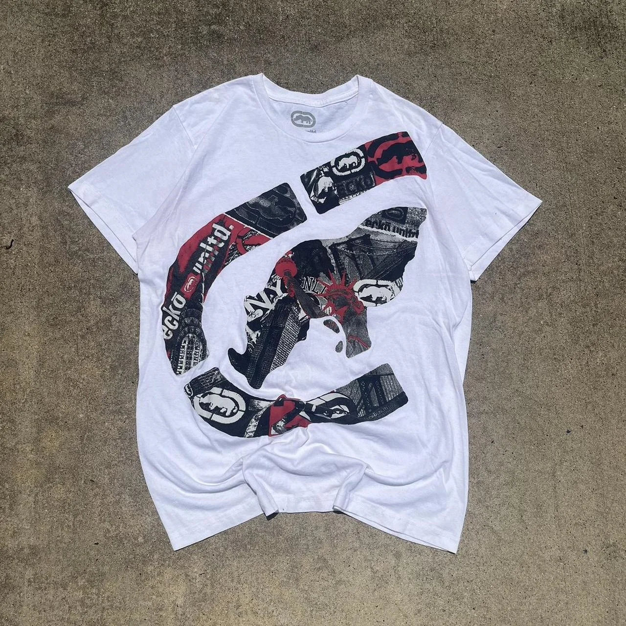 Rebel Y2K Vintage Tee Ecko Rhino Graphic Print Oversized Streetwear Shirt for Men & Women Unisex Cotton Couple Top with Attitude