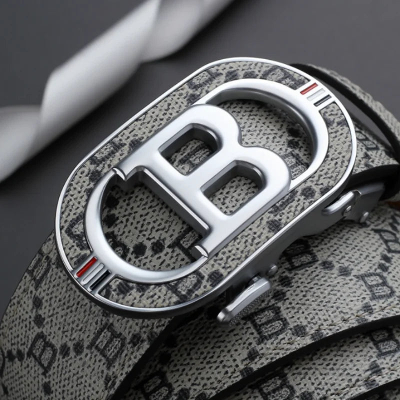 Men's Belt Fashionable Belt for Men Letter B Buckle Belt Male Boss Business Style Luxury Brand