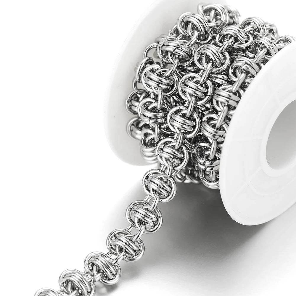 1 Meter Stainless Steel Handmade Punk Chains DIY Hip Hop Women Men Necklaces Findings Bracelets Jewelry Making Accessories